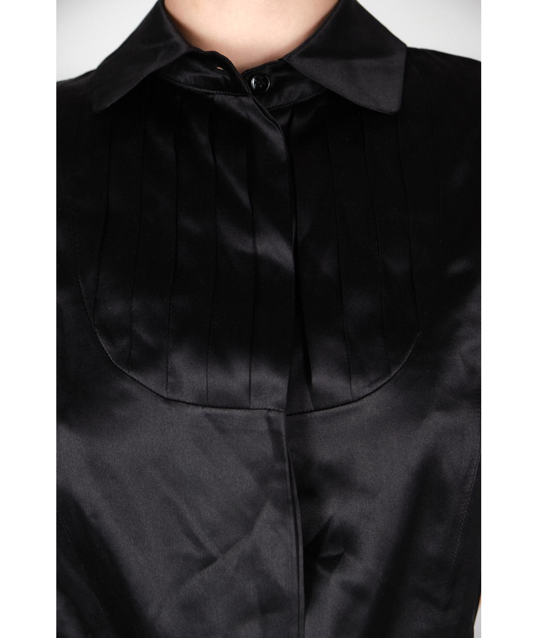 SAINT LAURENT Черный шелковый комбинезон, фото 4