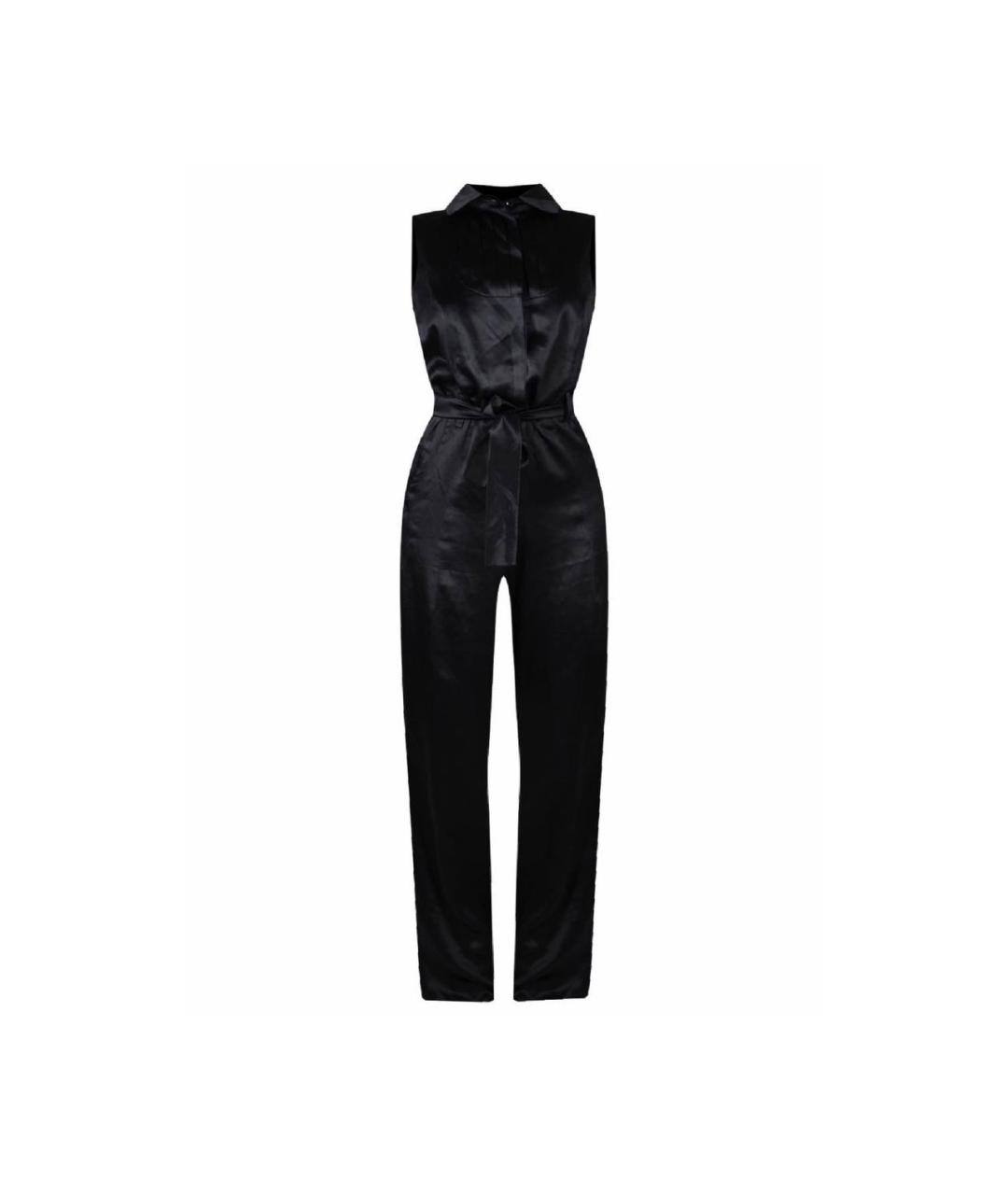 SAINT LAURENT Черный шелковый комбинезон, фото 1