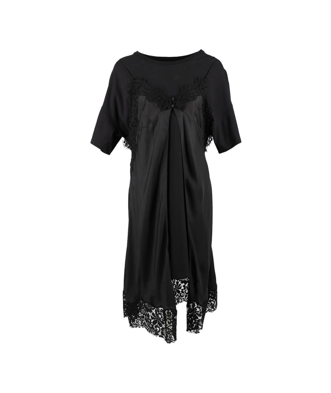 MAISON MARGIELA Черное шелковое вечернее платье, фото 1