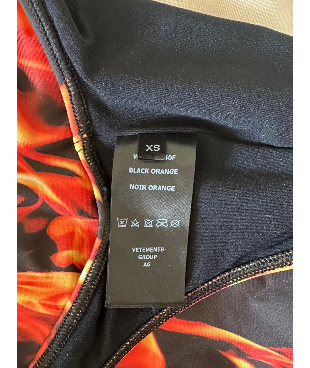 VETEMENTS Мульти полиамидовое коктейльное платье, фото 6