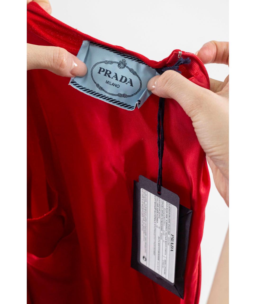 PRADA Красное коктейльное платье, фото 3