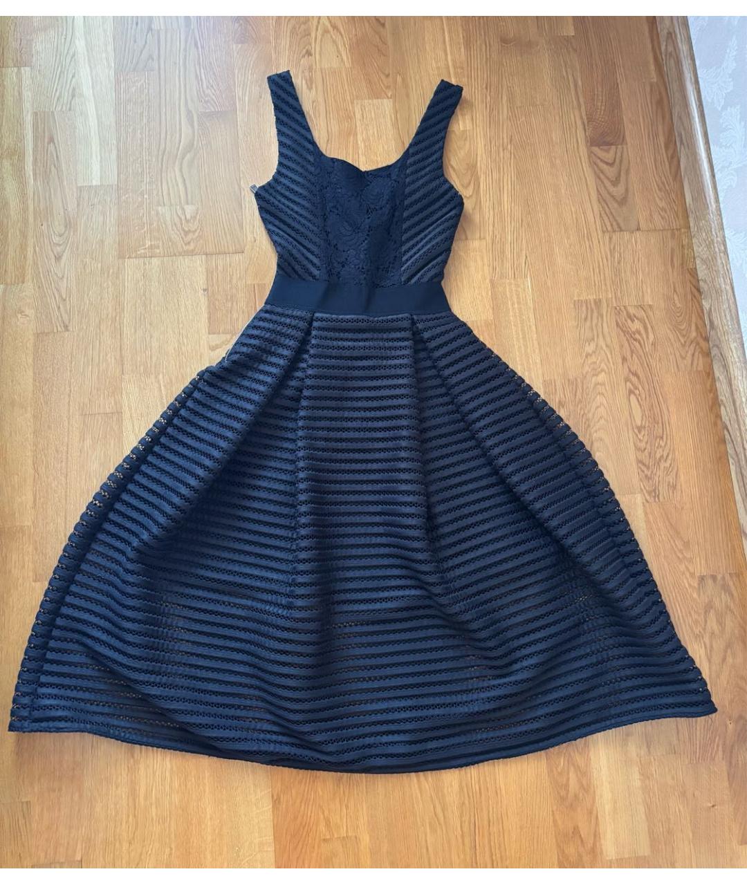 PINKO Черное полиэстеровое коктейльное платье, фото 2