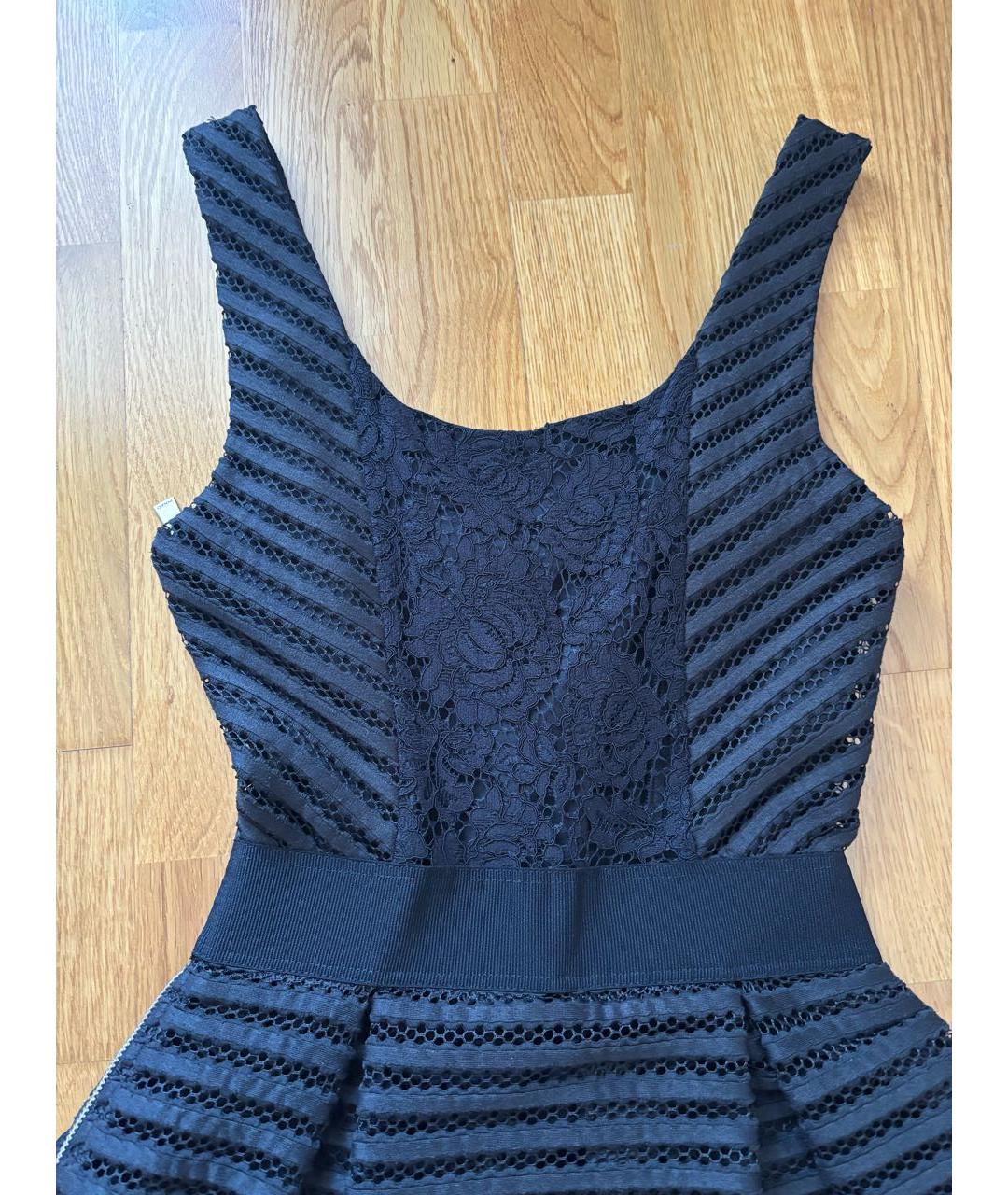 PINKO Черное полиэстеровое коктейльное платье, фото 5