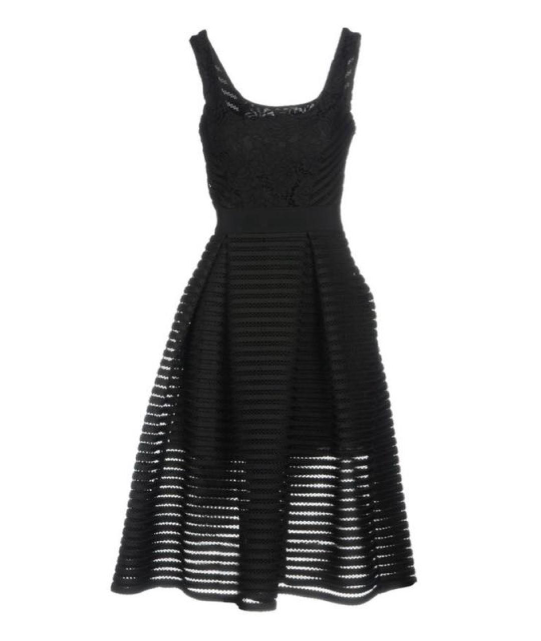 PINKO Черное полиэстеровое коктейльное платье, фото 1