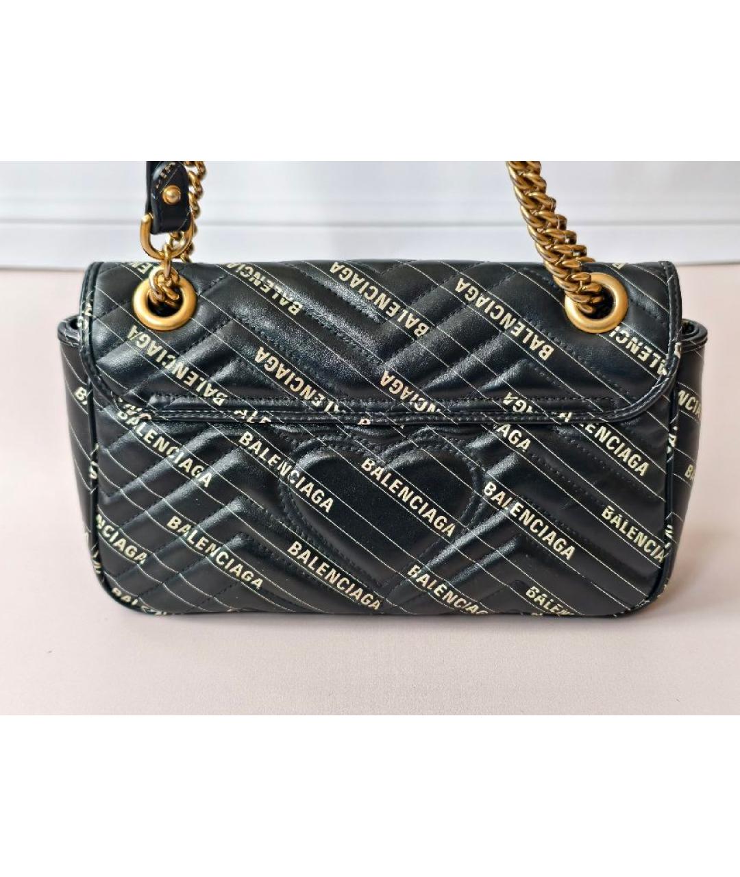 GUCCI Черная кожаная сумка с короткими ручками, фото 3