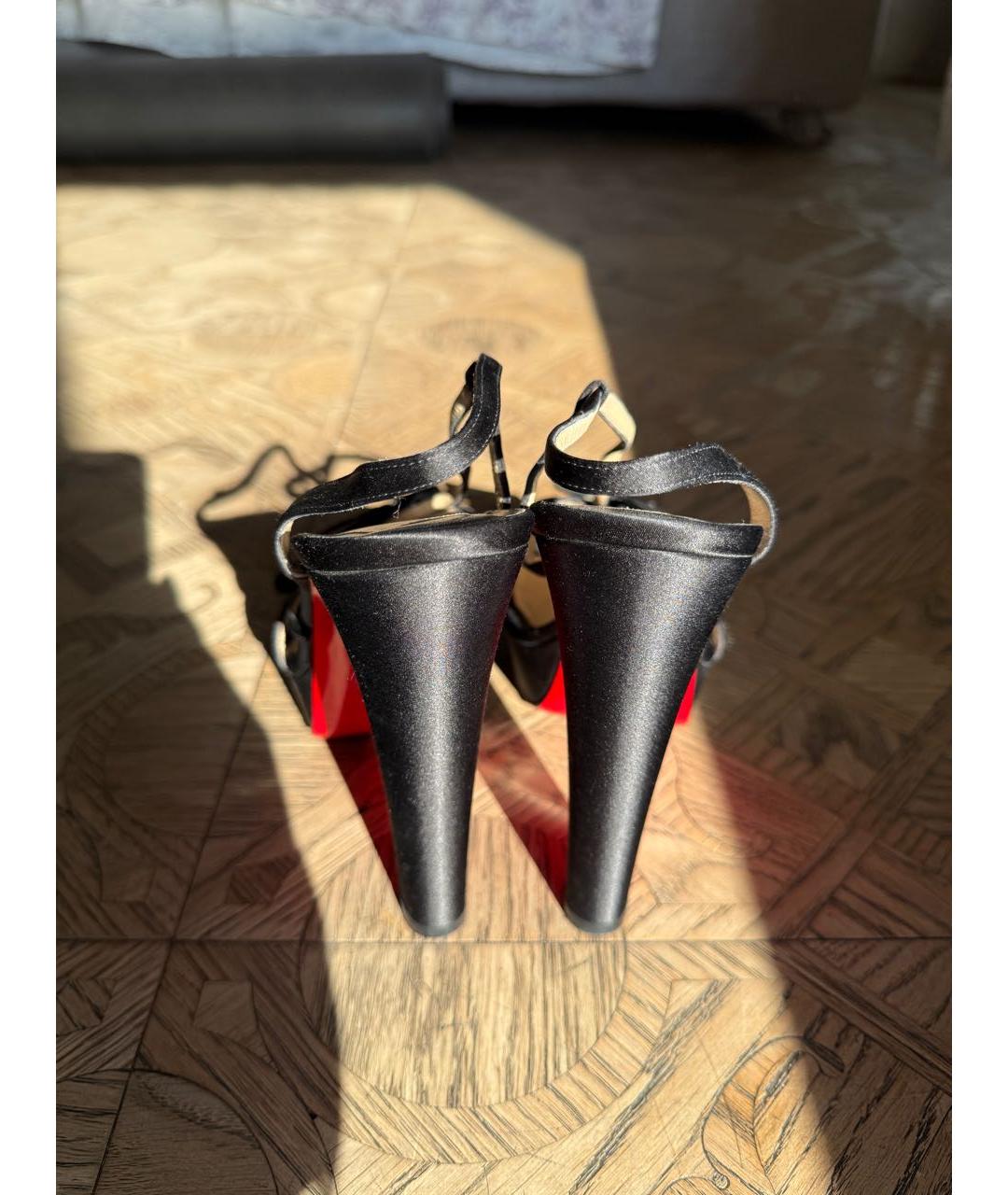 CHRISTIAN LOUBOUTIN Черные босоножки, фото 4