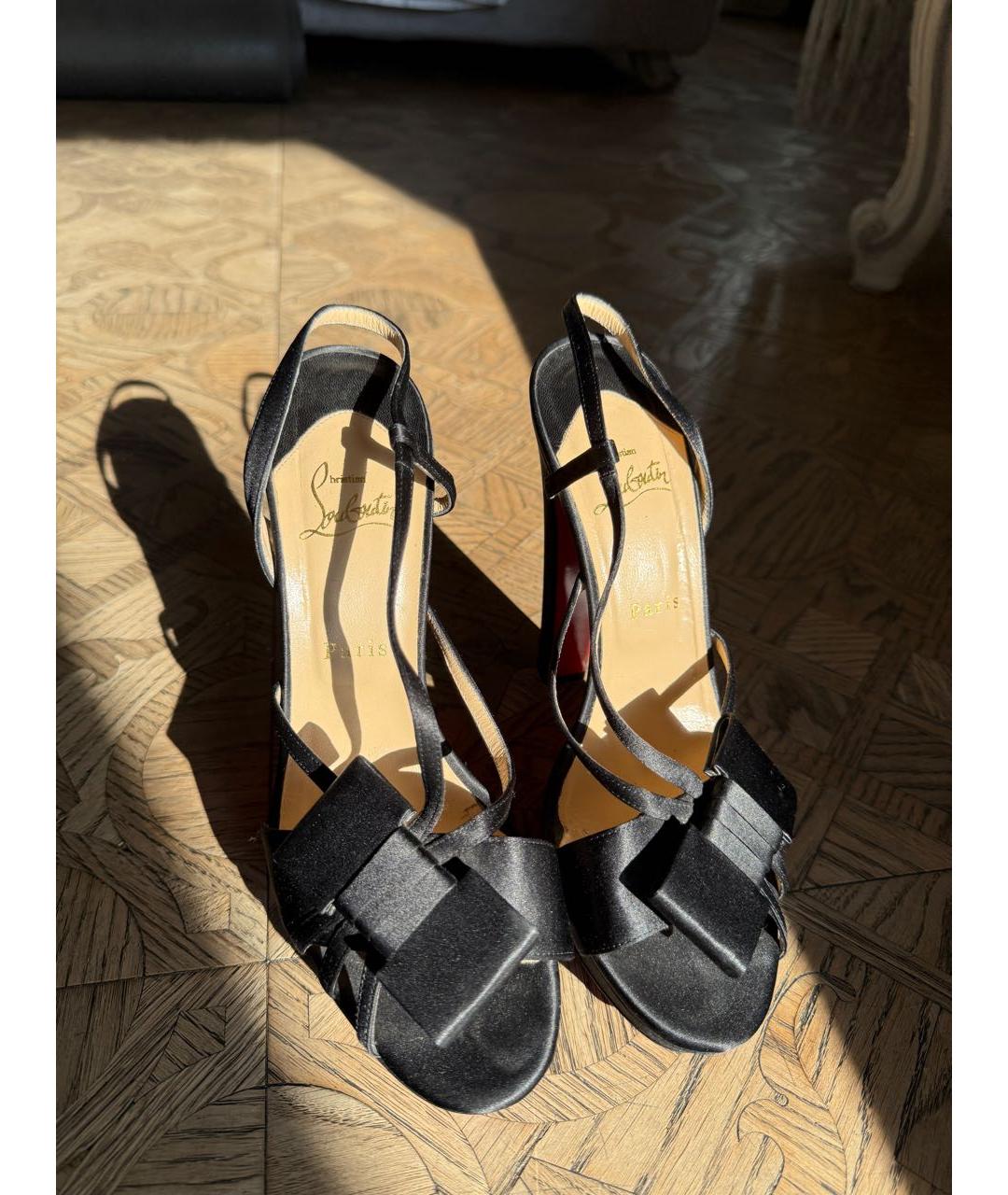 CHRISTIAN LOUBOUTIN Черные босоножки, фото 2