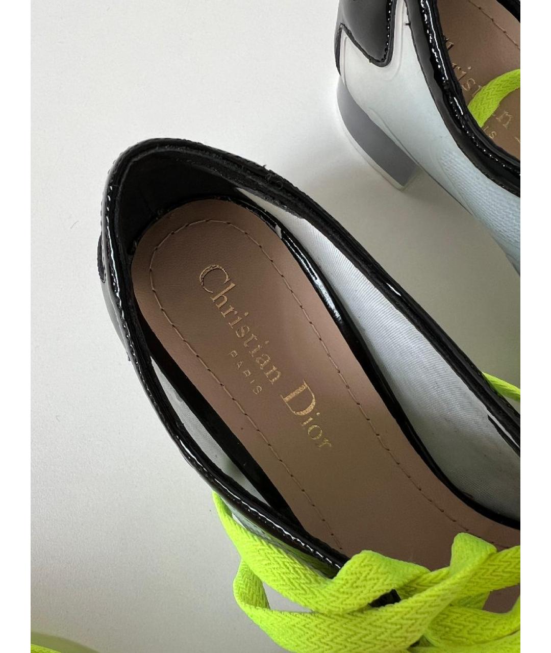 CHRISTIAN DIOR Черные лодочки на низком каблуке, фото 7