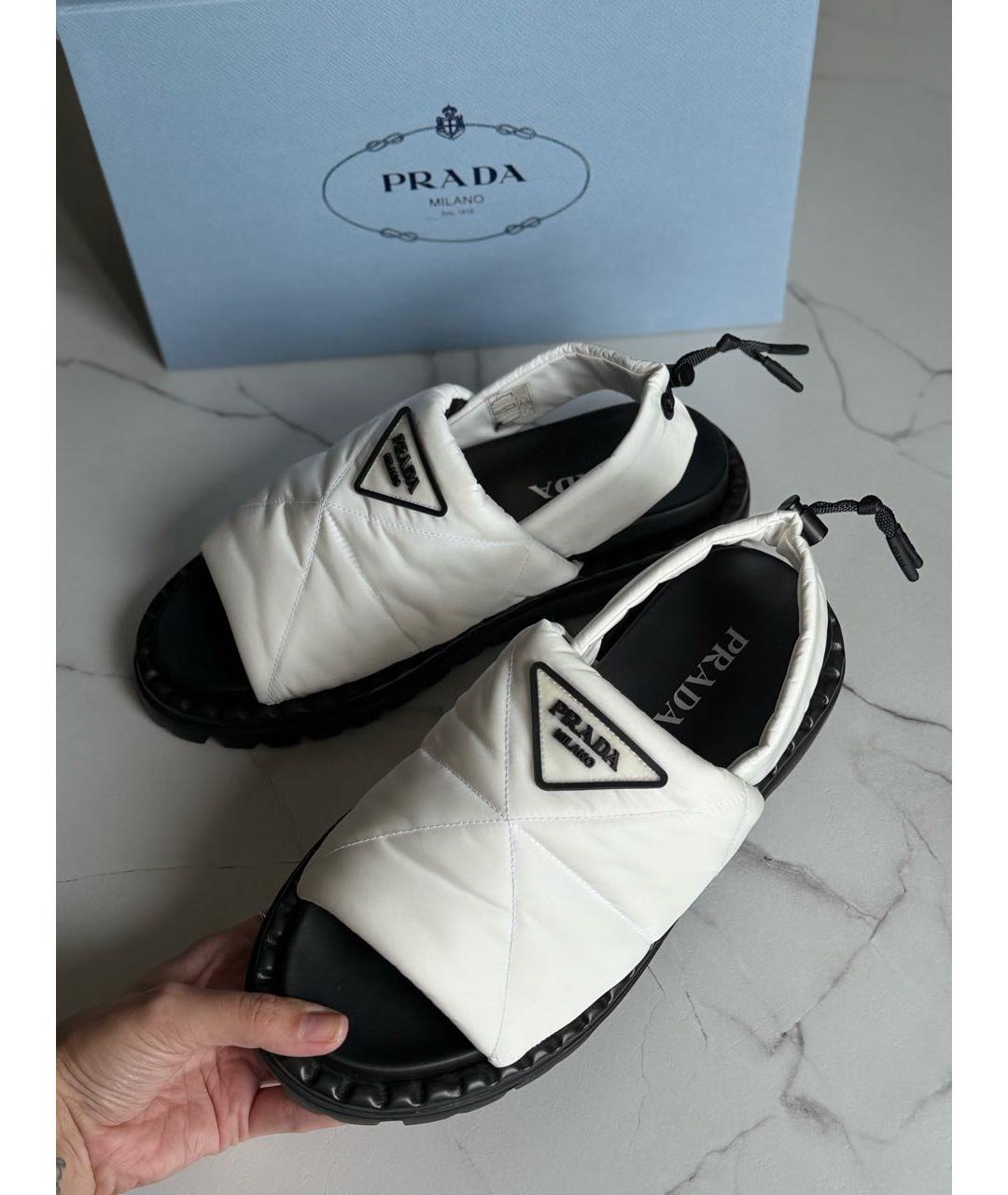 PRADA Белые неопреновые сандалии, фото 2