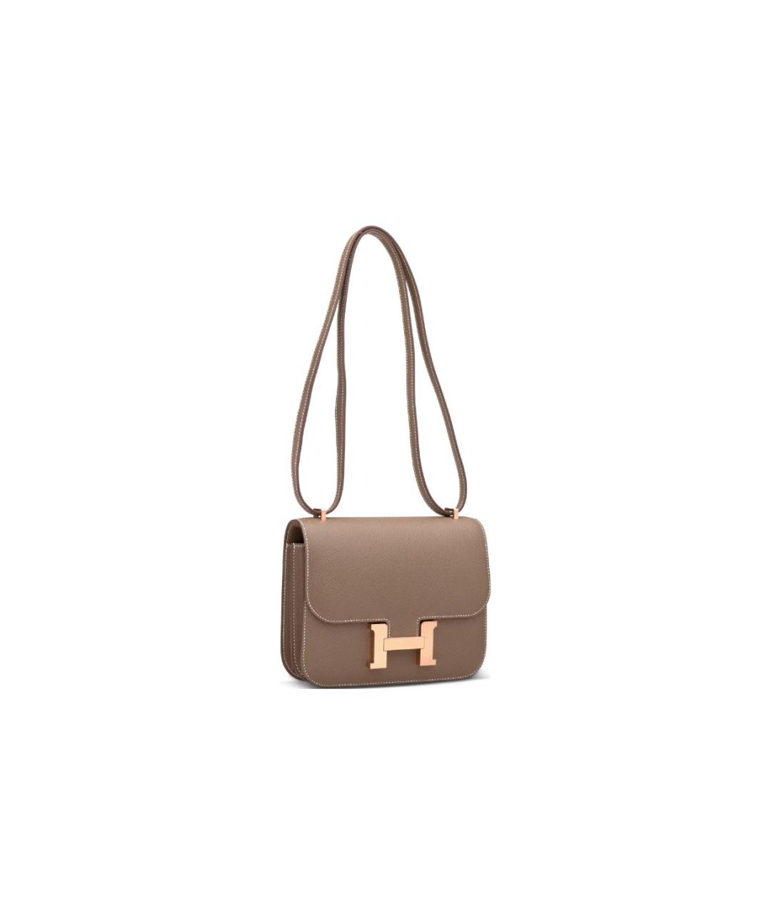 HERMES Коричневая кожаная сумка через плечо, фото 2