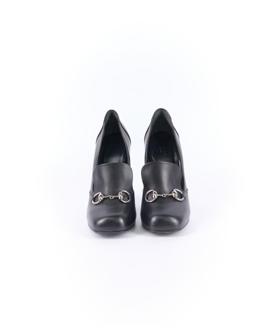 GUCCI Черные кожаные туфли, фото 3