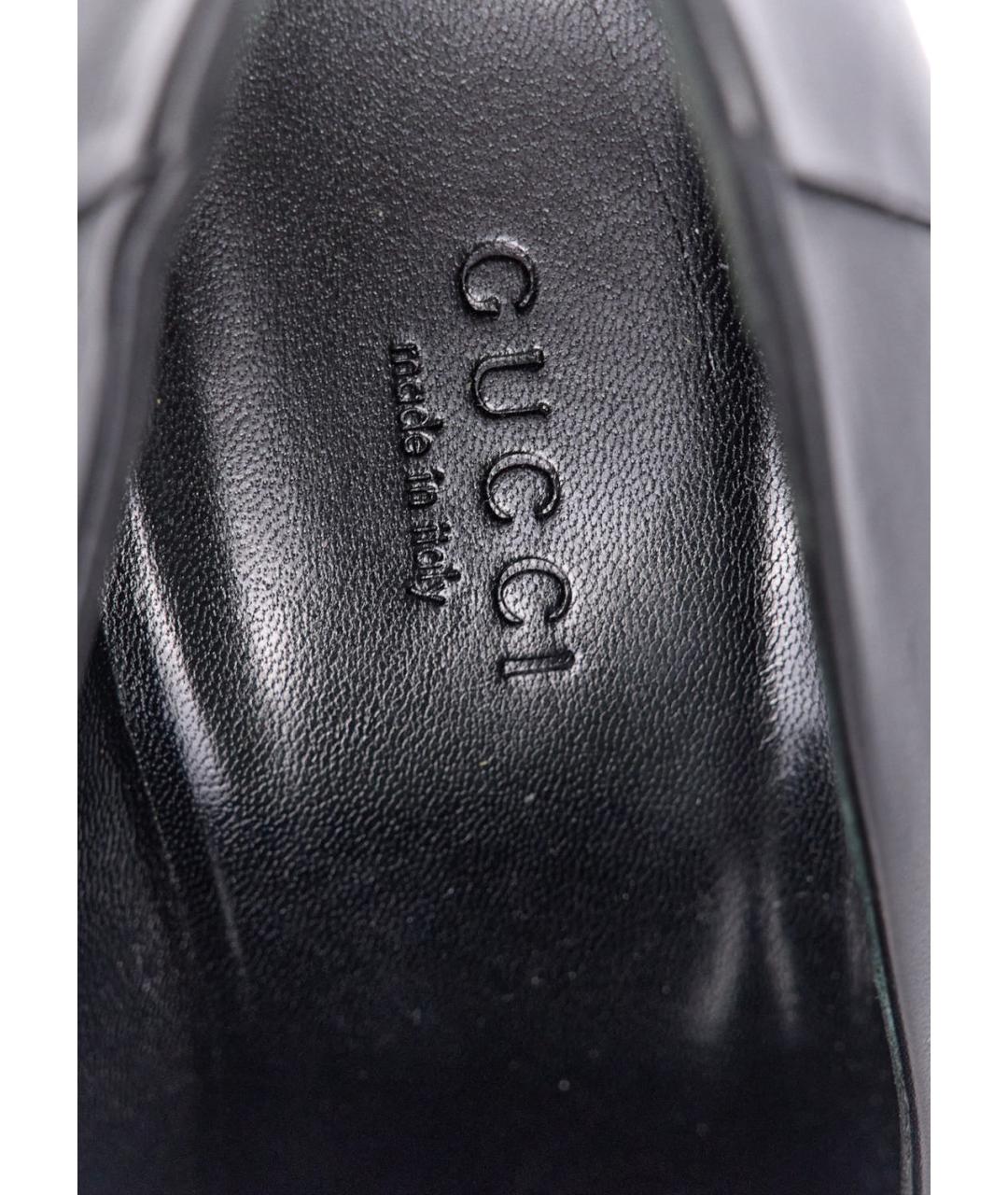 GUCCI Черные кожаные туфли, фото 5