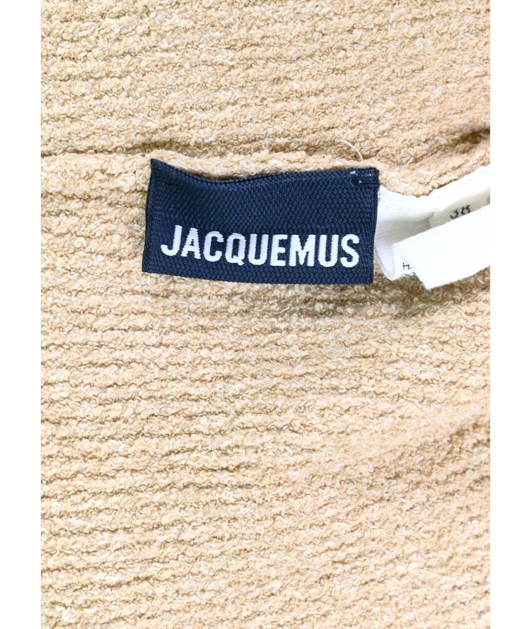 JACQUEMUS Бежевая хлопковая майка, фото 3