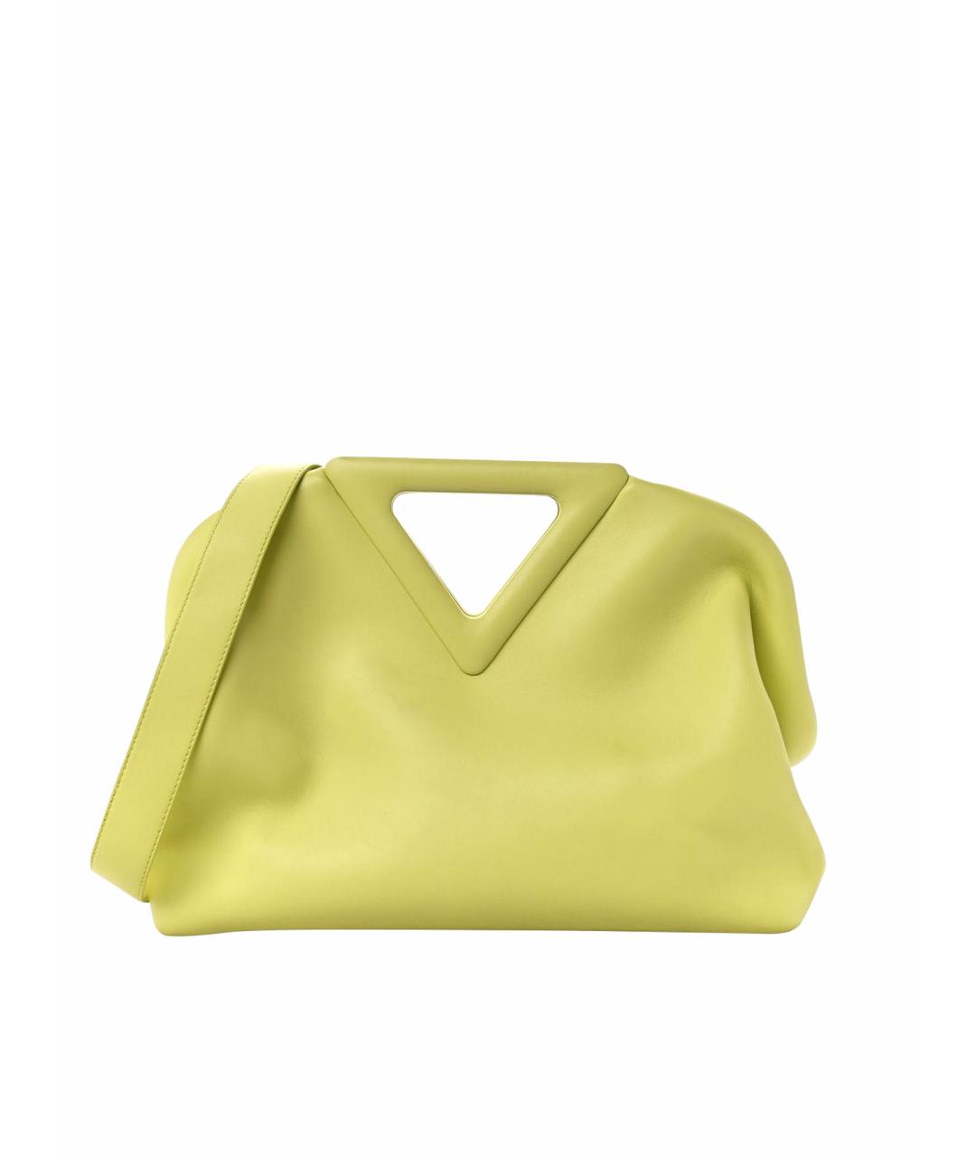 BOTTEGA VENETA Салатовая кожаная сумка через плечо, фото 1