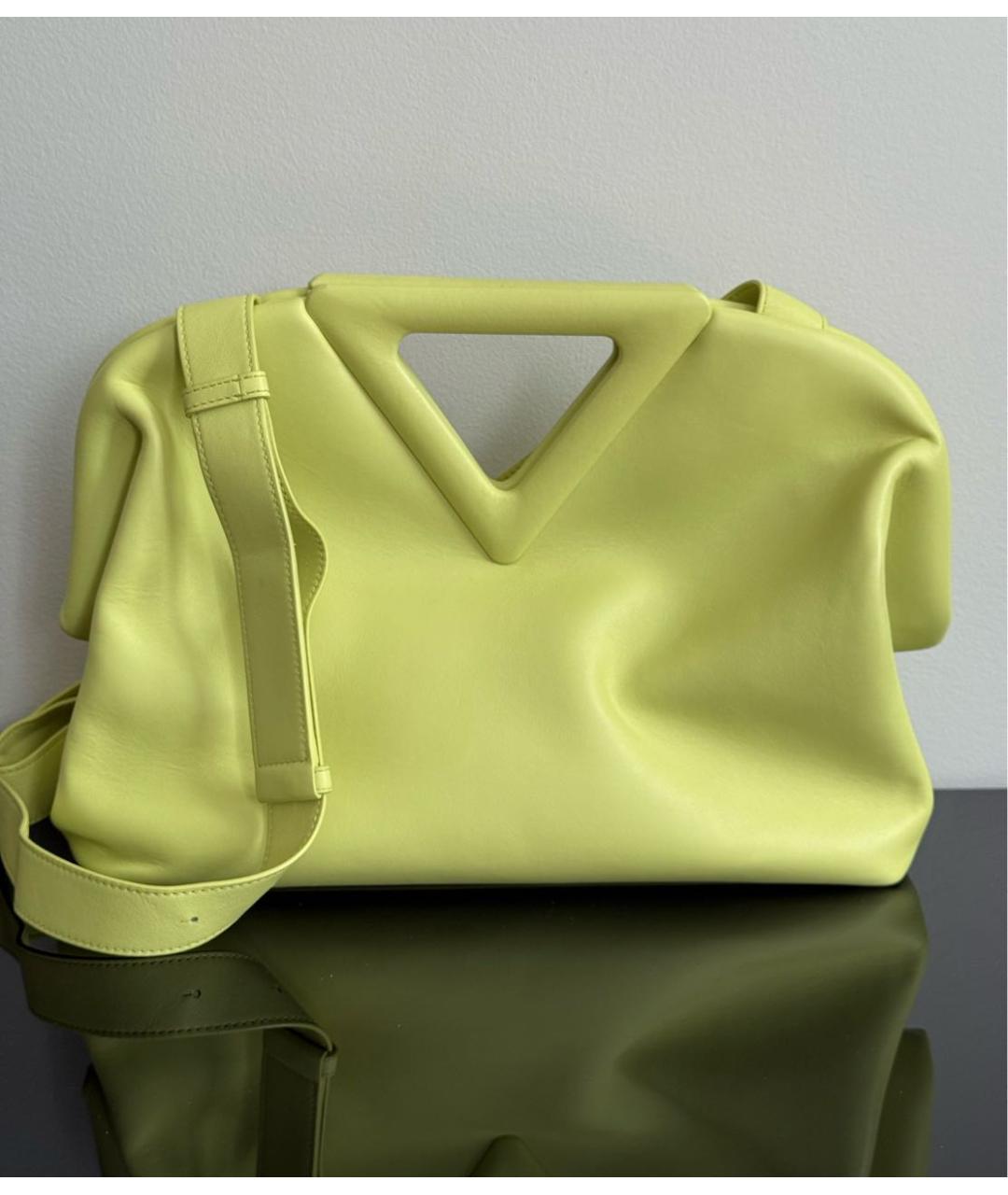 BOTTEGA VENETA Салатовая кожаная сумка через плечо, фото 3