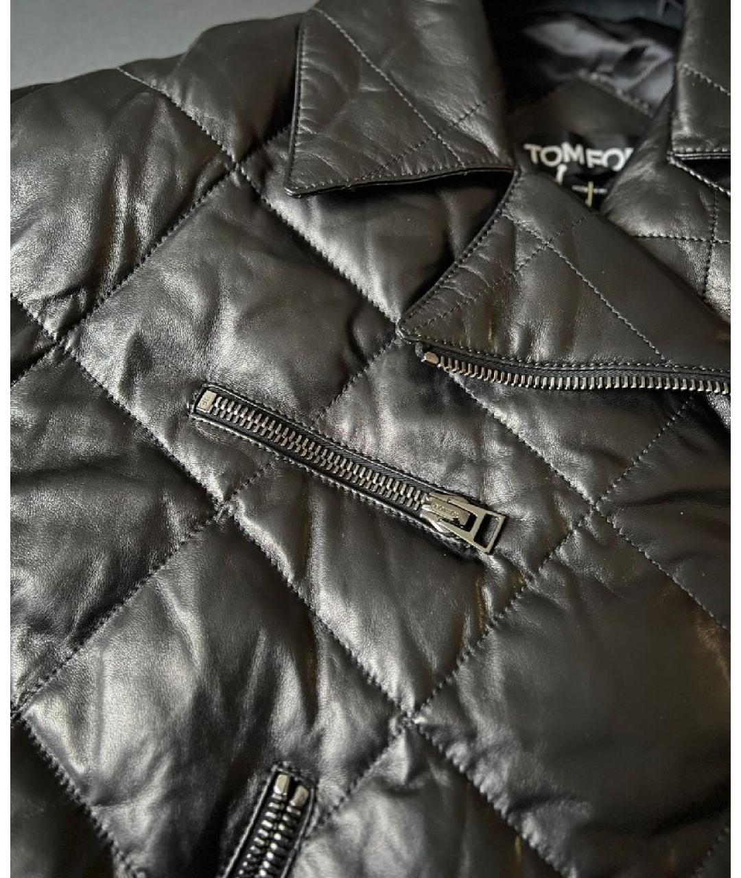 TOM FORD Черная полиэстеровая куртка, фото 4