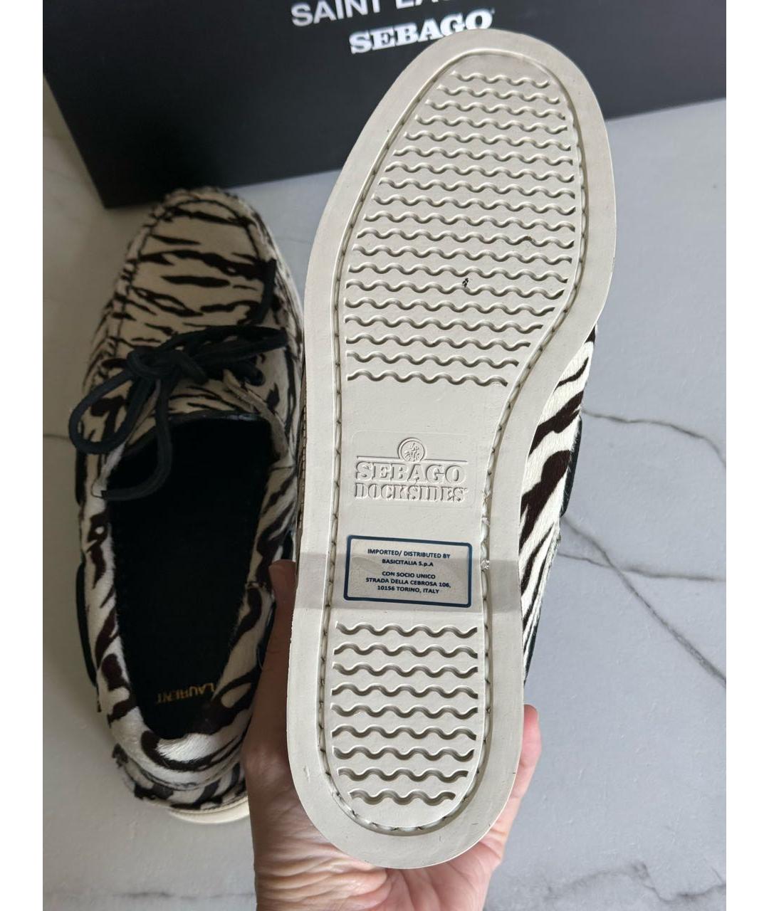 SAINT LAURENT Белые лоферы, фото 4