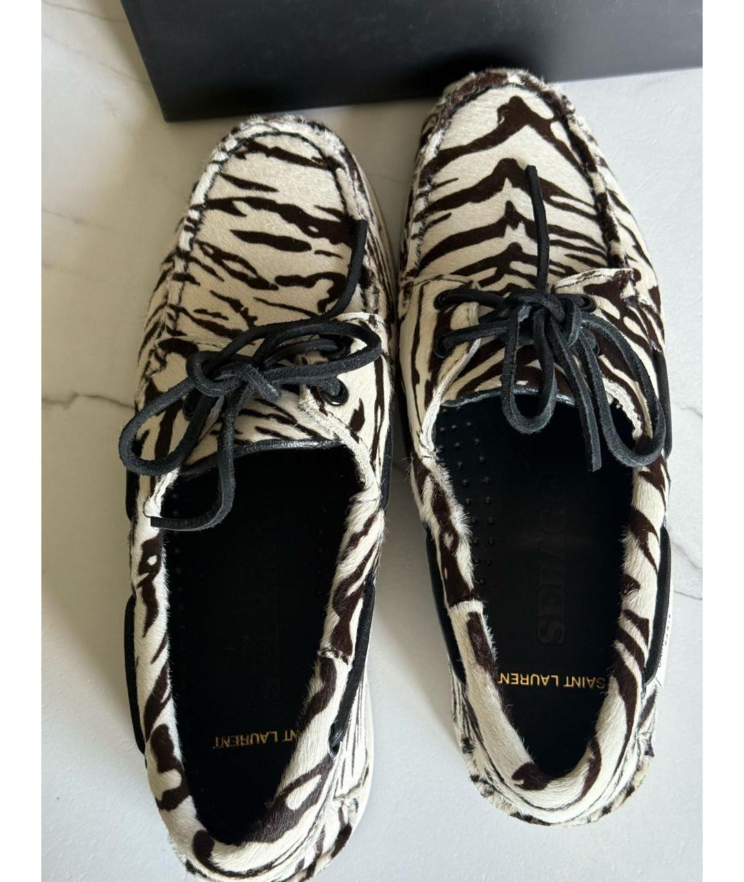 SAINT LAURENT Белые лоферы, фото 3