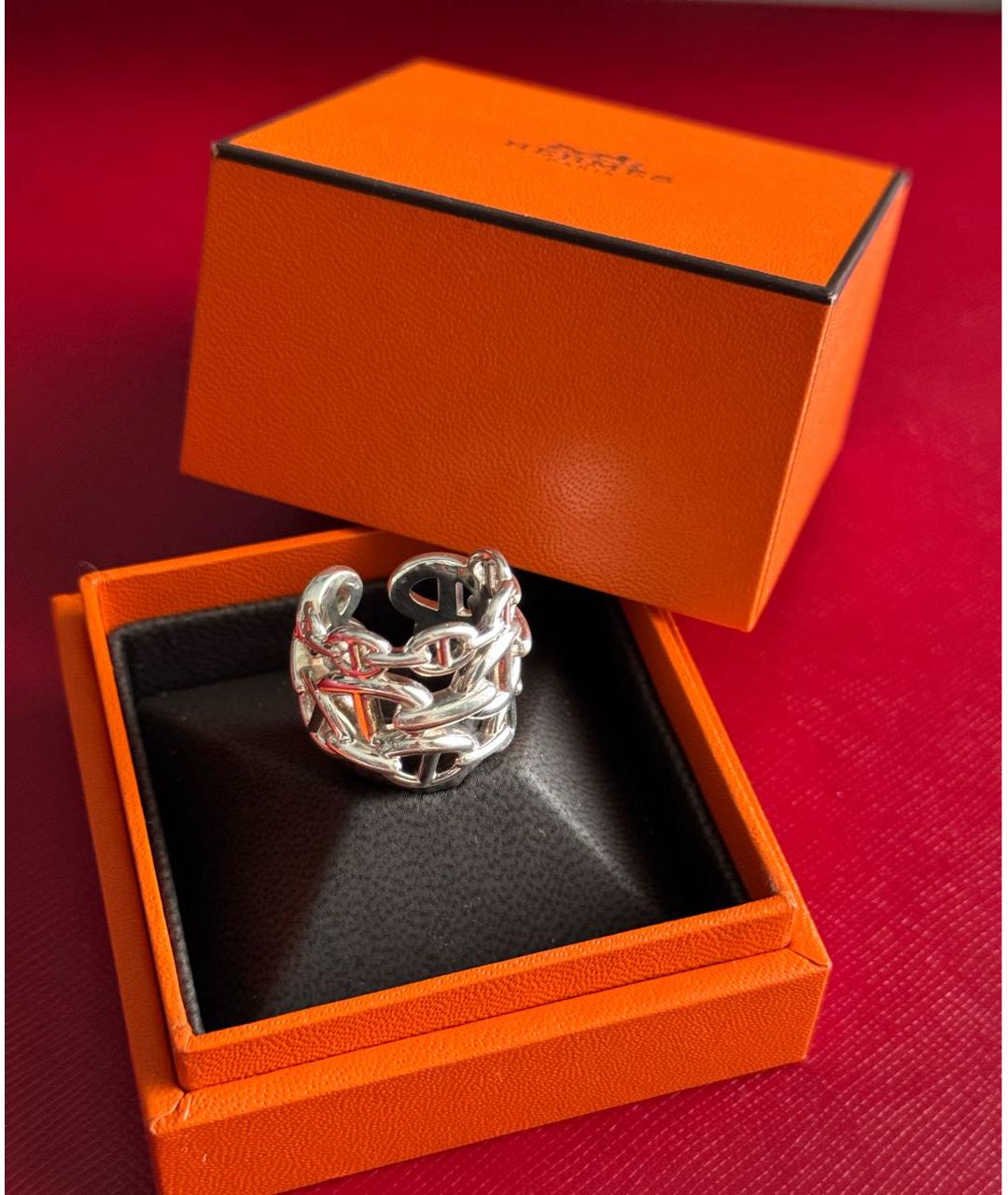 HERMES Серебряное серебряное кольцо, фото 2