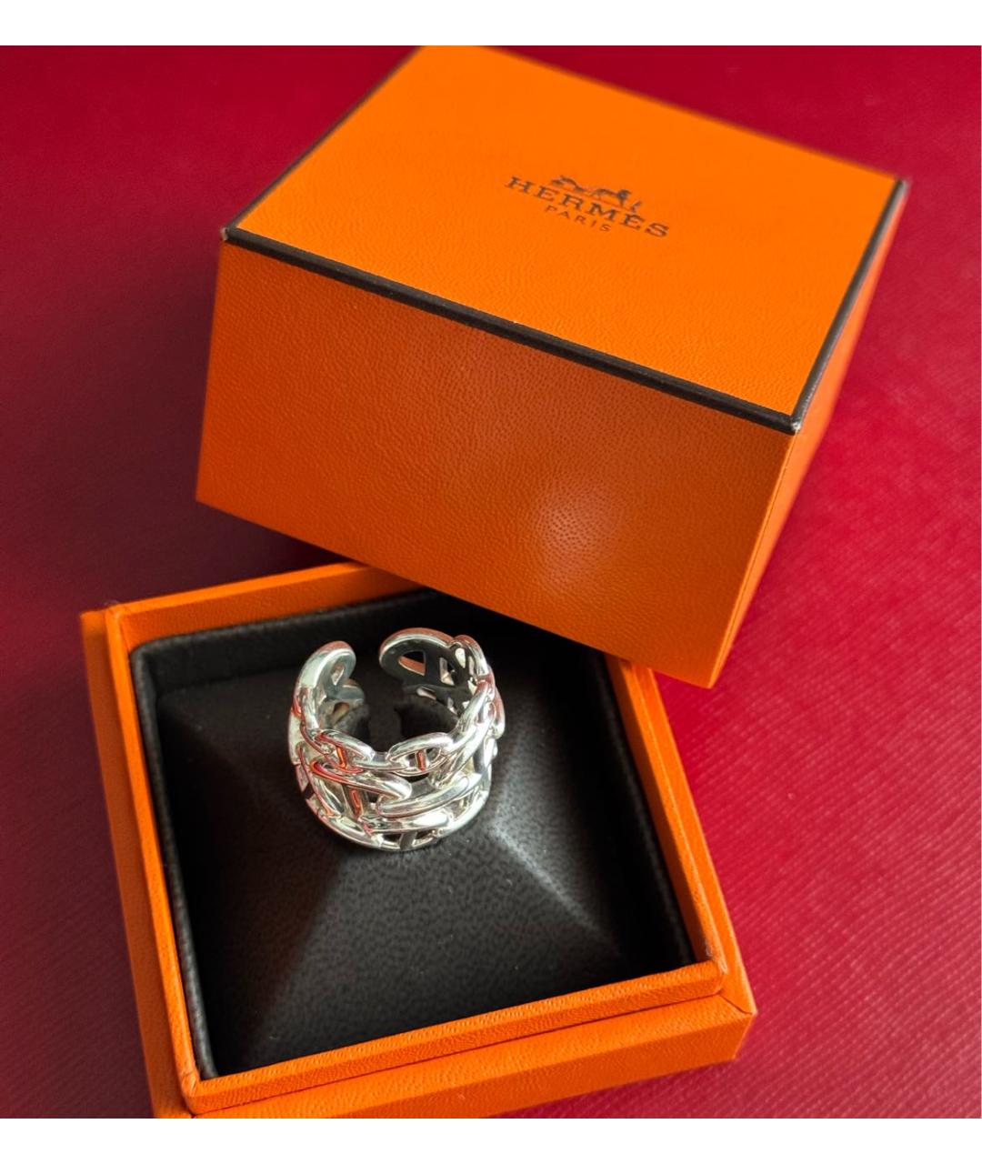 HERMES Серебряное серебряное кольцо, фото 3