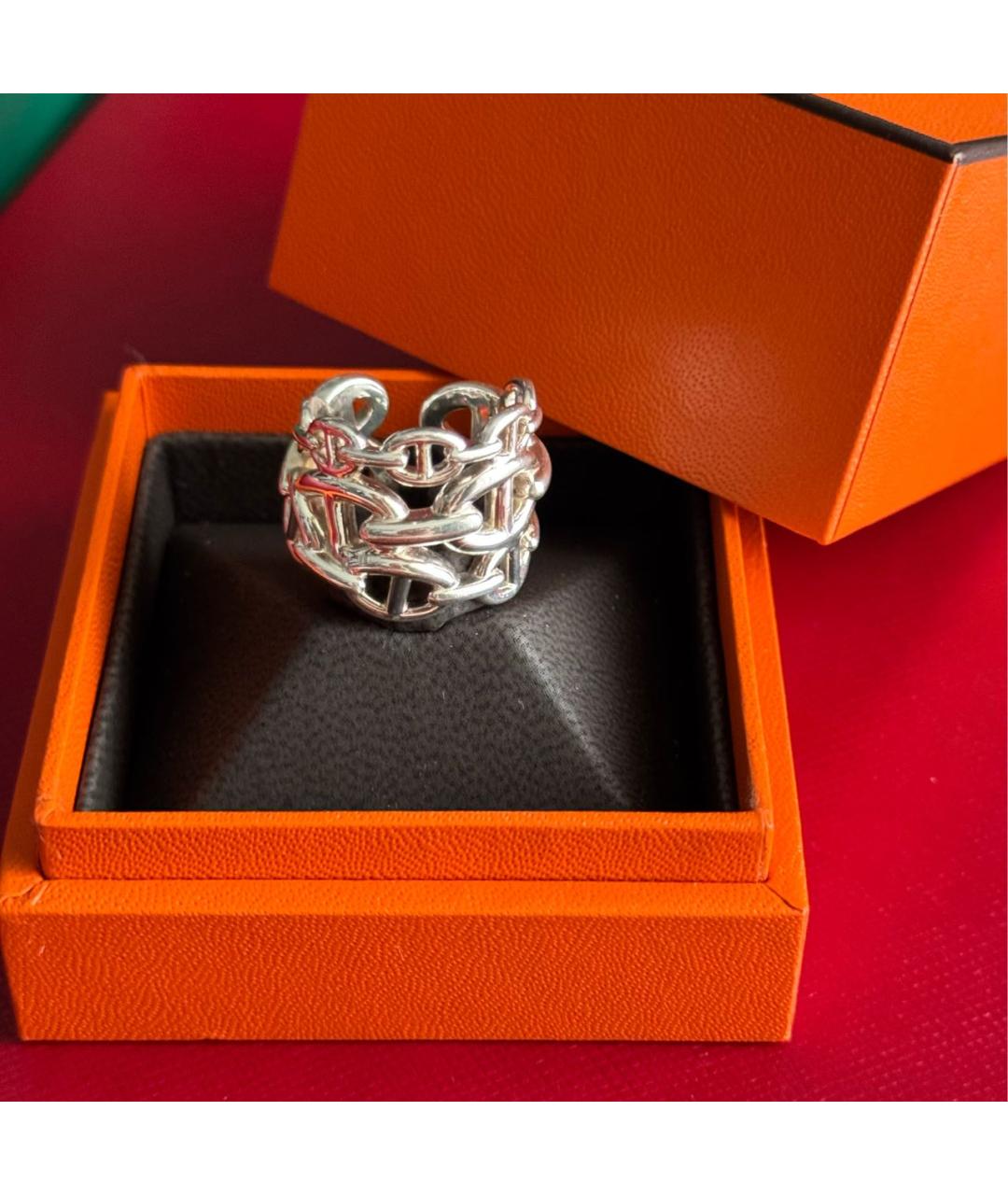 HERMES Серебряное серебряное кольцо, фото 4