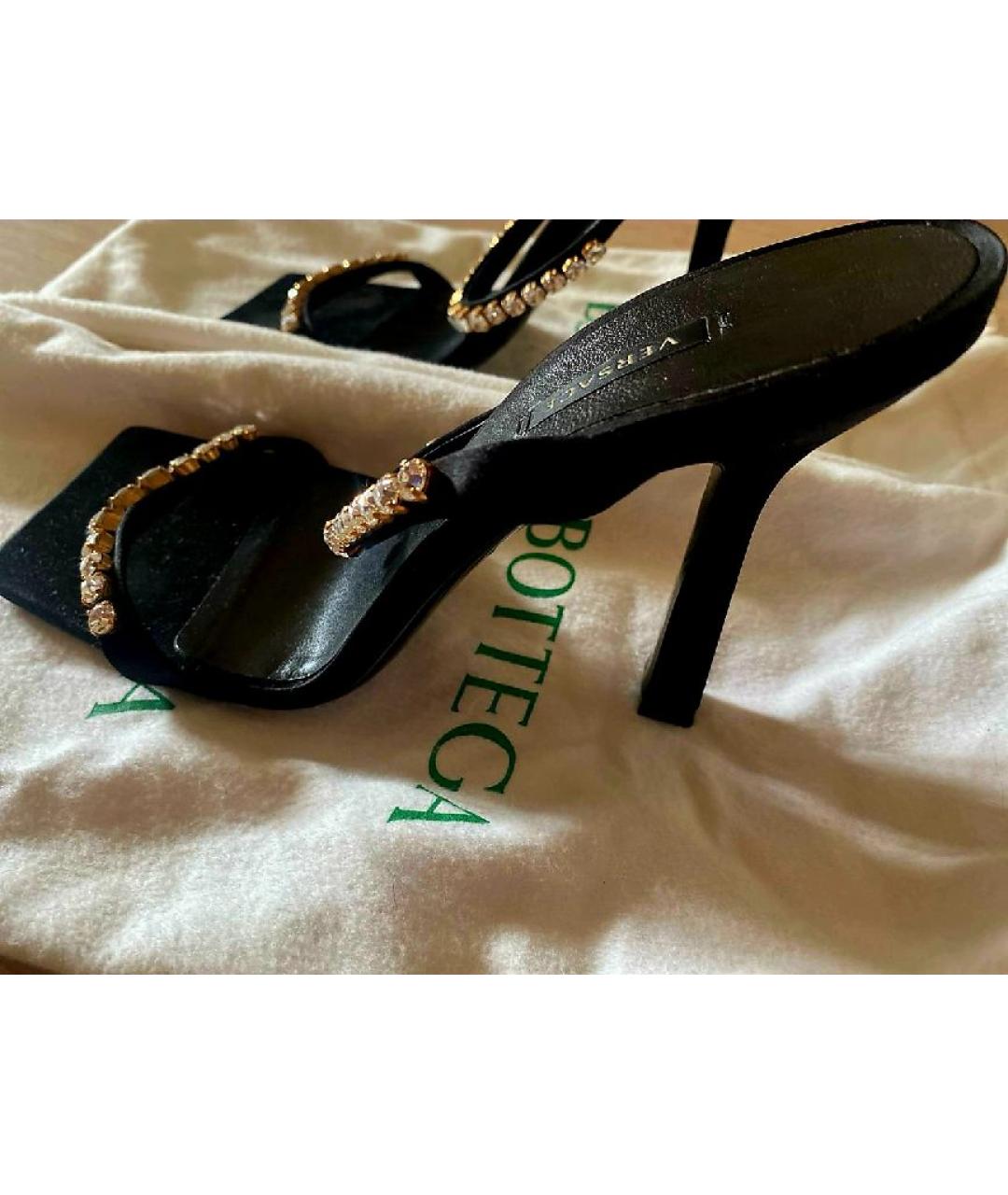 VERSACE Черные текстильные босоножки, фото 7