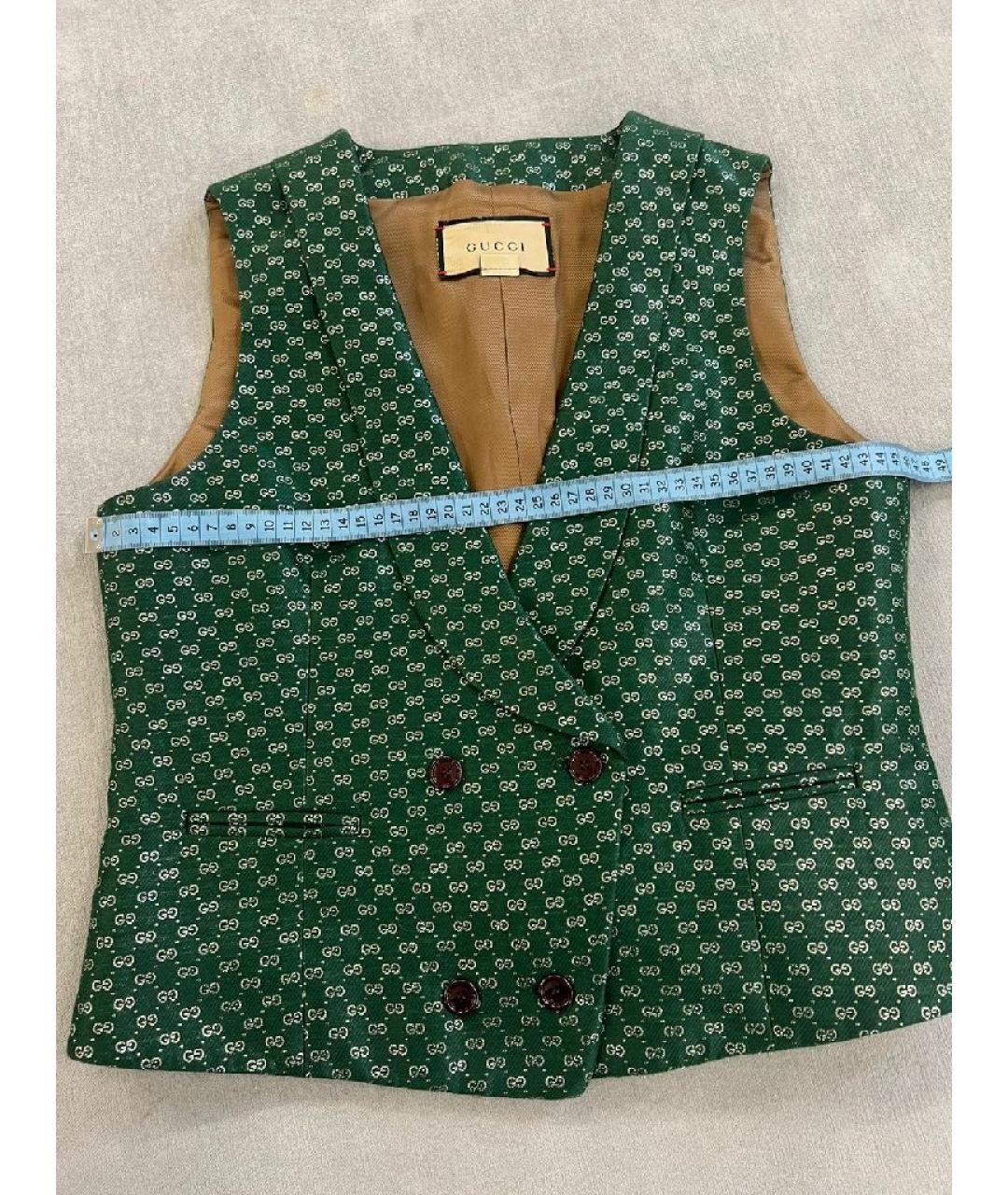 GUCCI Зеленый хлопковый костюм с брюками, фото 6