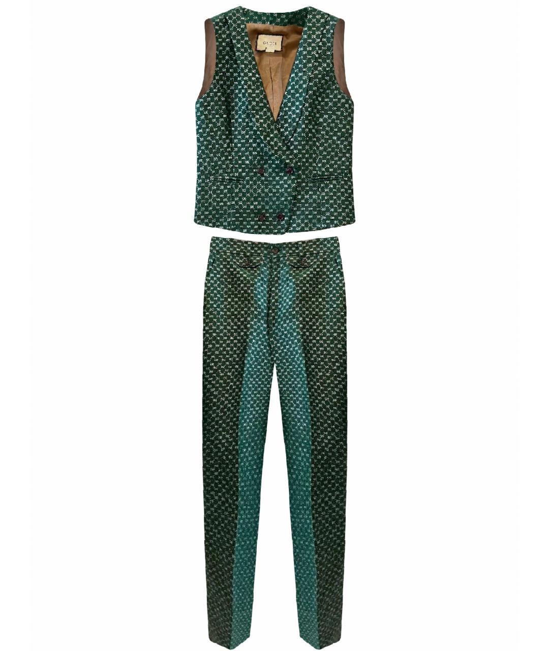 GUCCI Зеленый хлопковый костюм с брюками, фото 1
