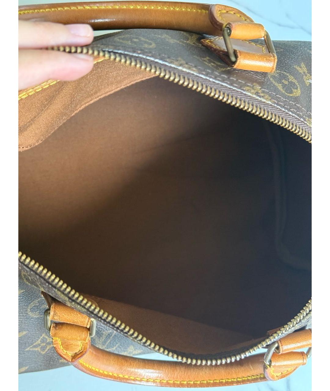 LOUIS VUITTON Коричневая сумка с короткими ручками, фото 4