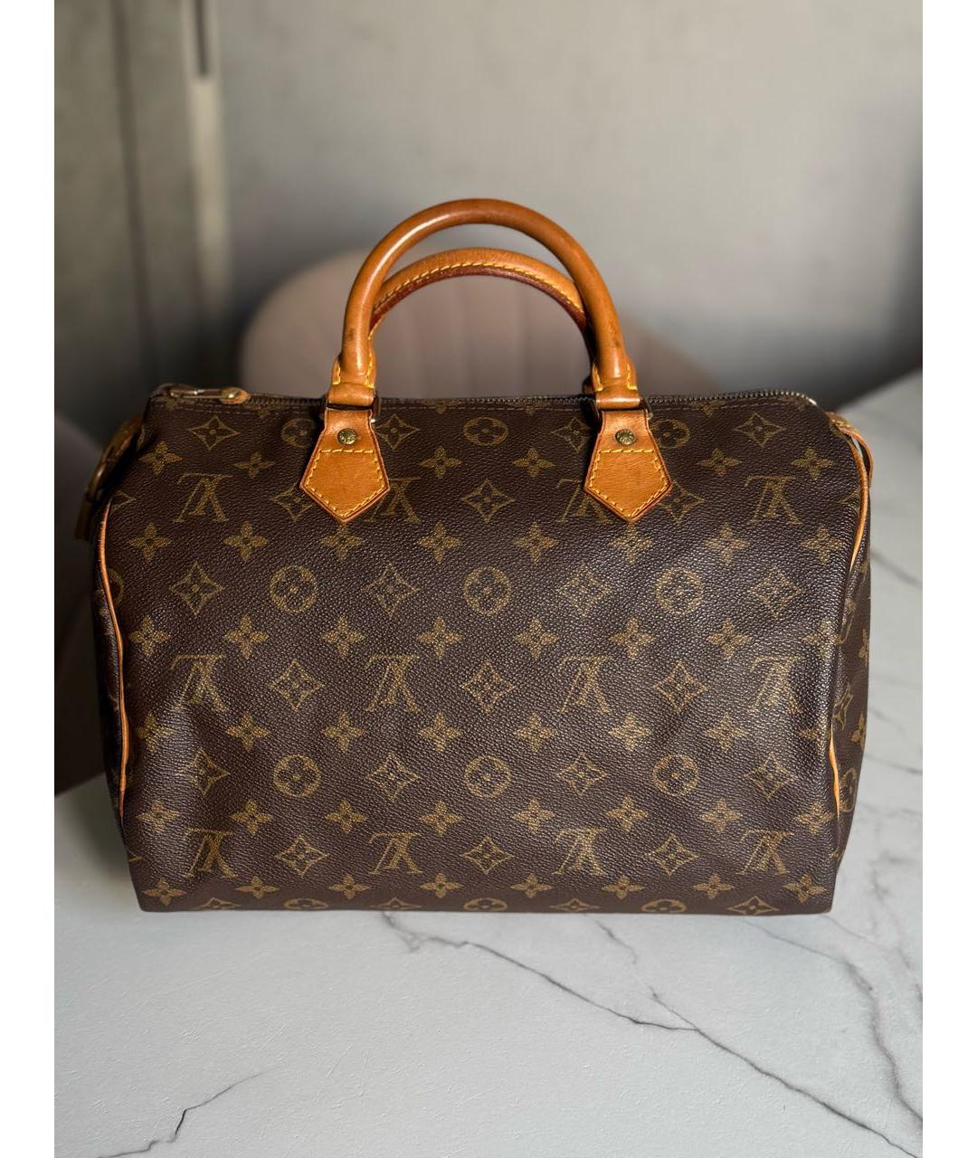 LOUIS VUITTON Коричневая сумка с короткими ручками, фото 9