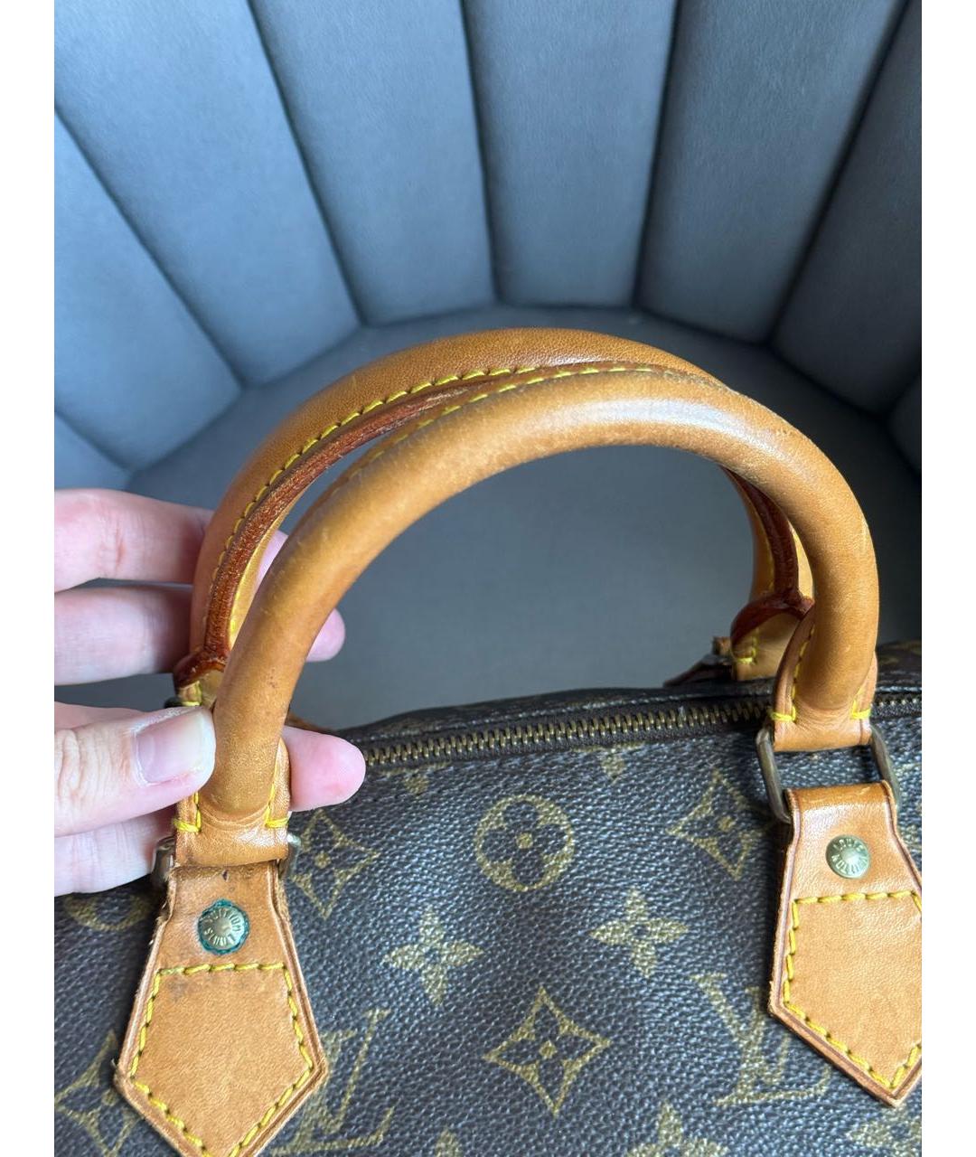 LOUIS VUITTON Коричневая сумка с короткими ручками, фото 7