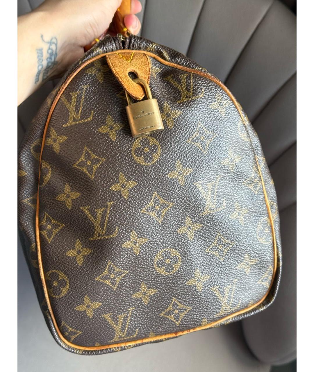 LOUIS VUITTON Коричневая сумка с короткими ручками, фото 3