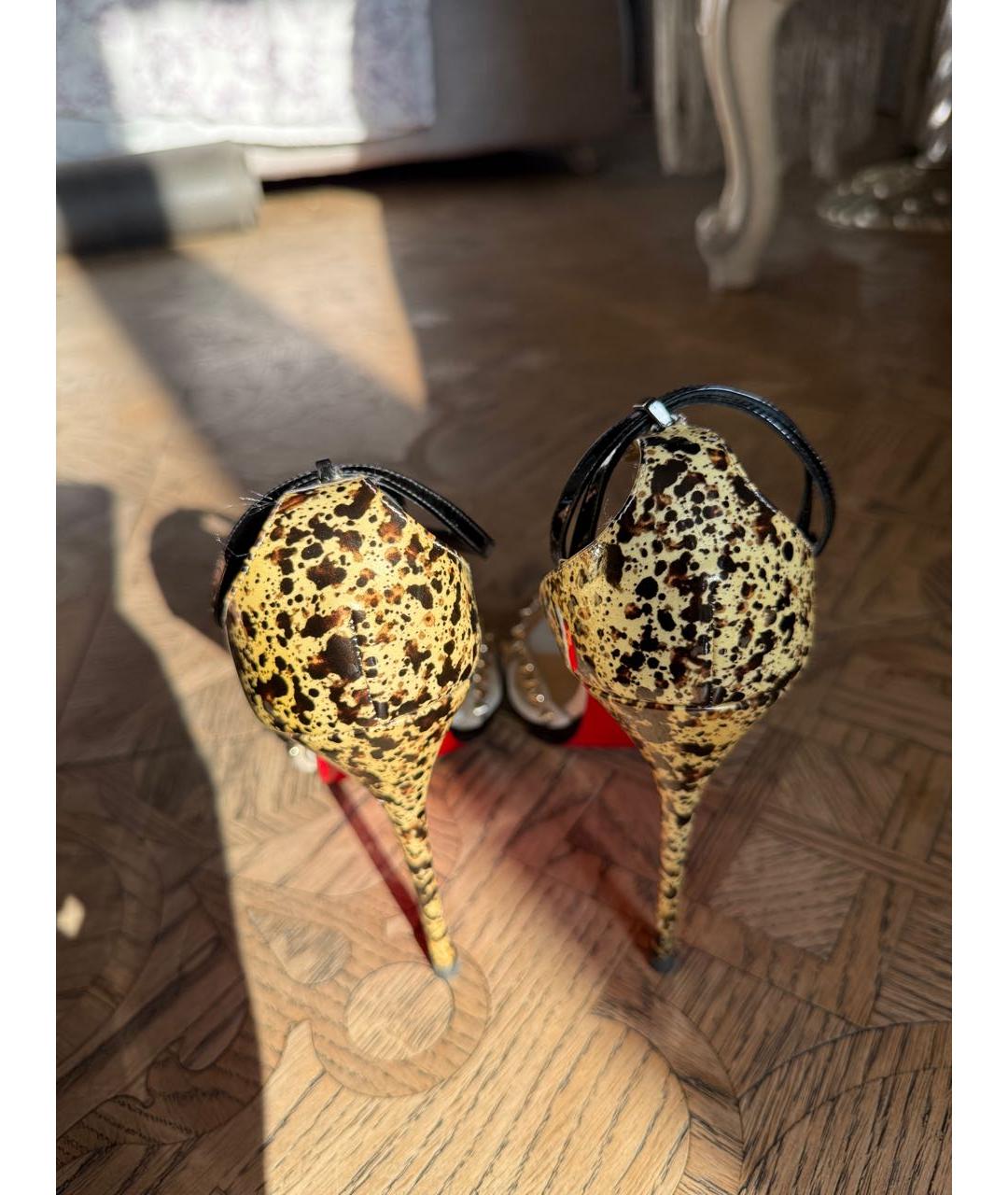 CHRISTIAN LOUBOUTIN Кожаные босоножки, фото 4