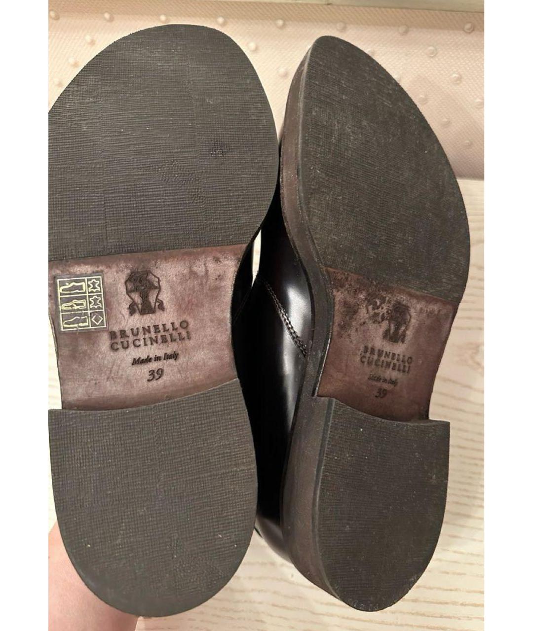BRUNELLO CUCINELLI Коричневые кожаные брогги и оксфорды, фото 6