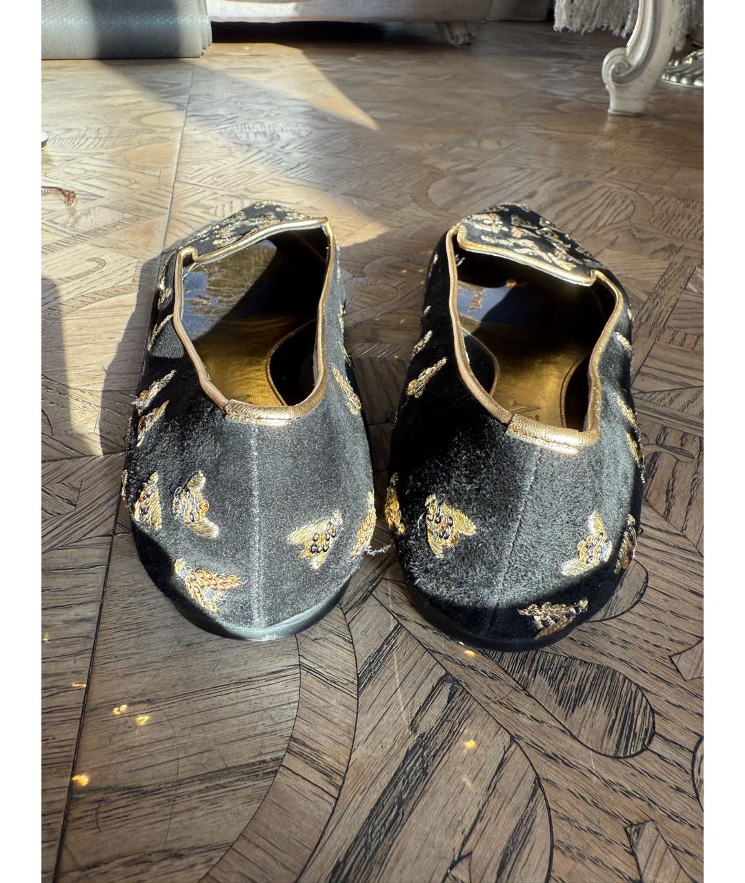 ALEXANDER MCQUEEN Черные замшевые лоферы, фото 4