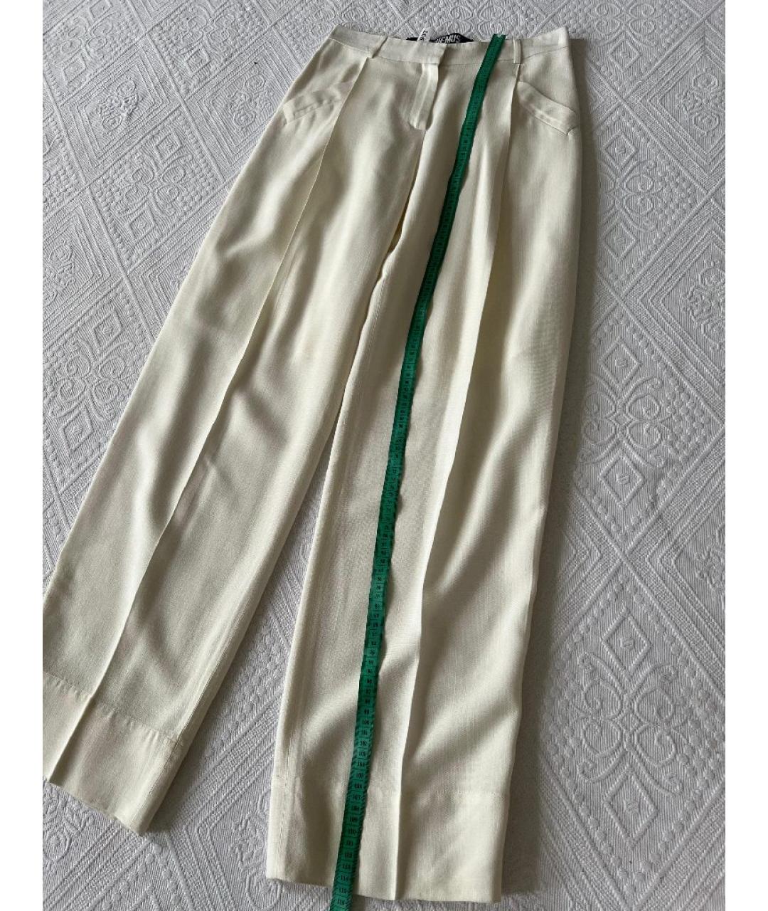 JACQUEMUS Белый вискозный костюм с брюками, фото 2