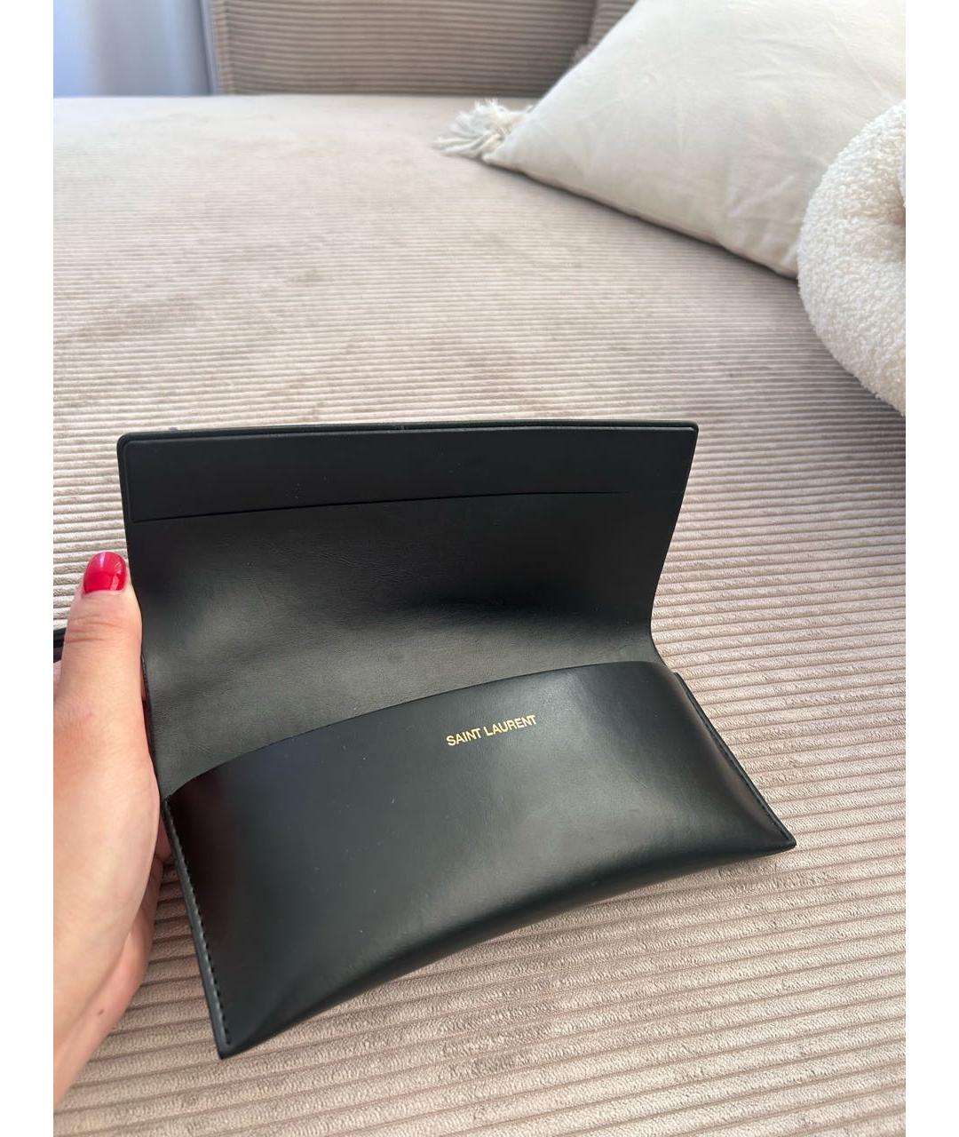 SAINT LAURENT Черные пластиковые солнцезащитные очки, фото 6