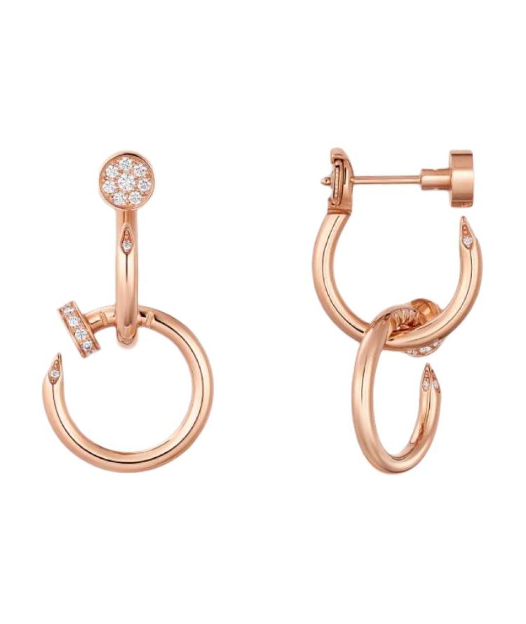 CARTIER Золотые серьги из розового золота, фото 2