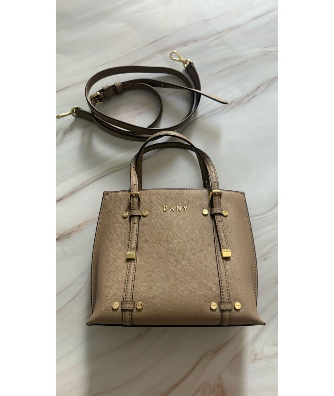 DKNY Антрацитовая сумка через плечо из искусственной кожи, фото 7