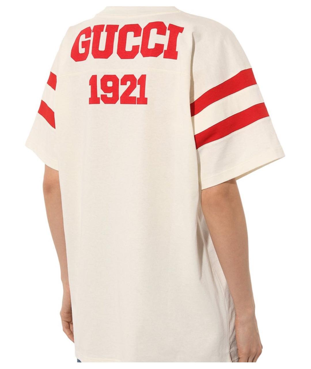 GUCCI Белая хлопковая футболка, фото 3
