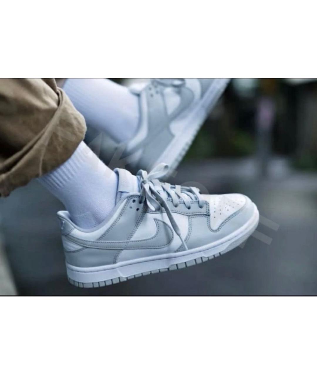 NIKE Белые кожаные низкие кроссовки / кеды, фото 7