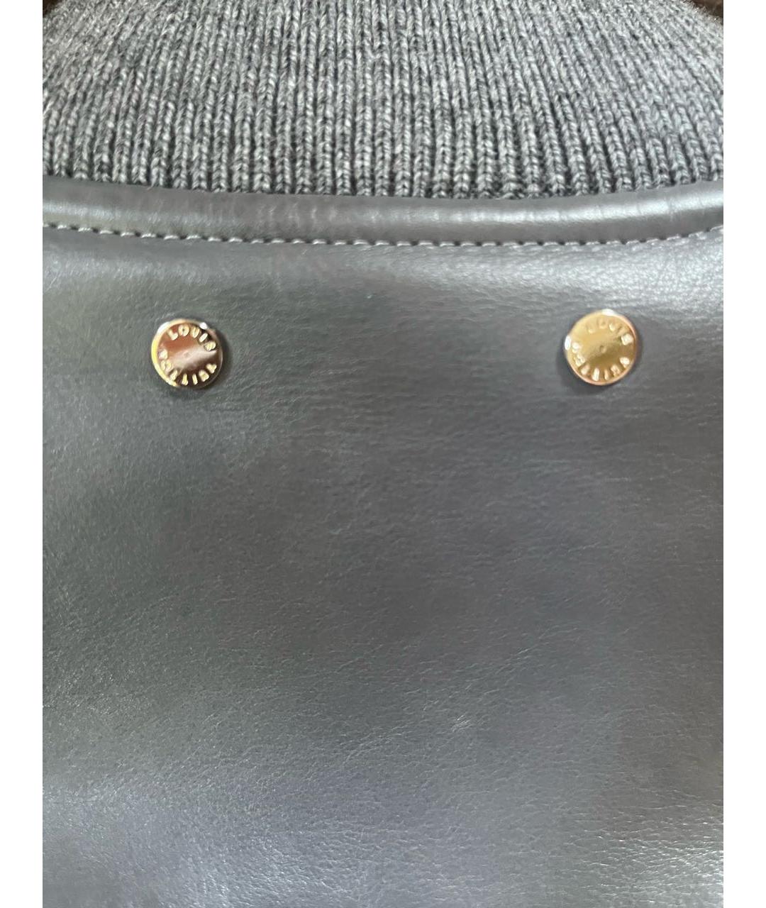 LOUIS VUITTON Серая кожаная куртка, фото 4