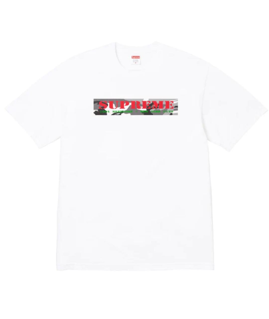SUPREME Белая хлопковая футболка, фото 1