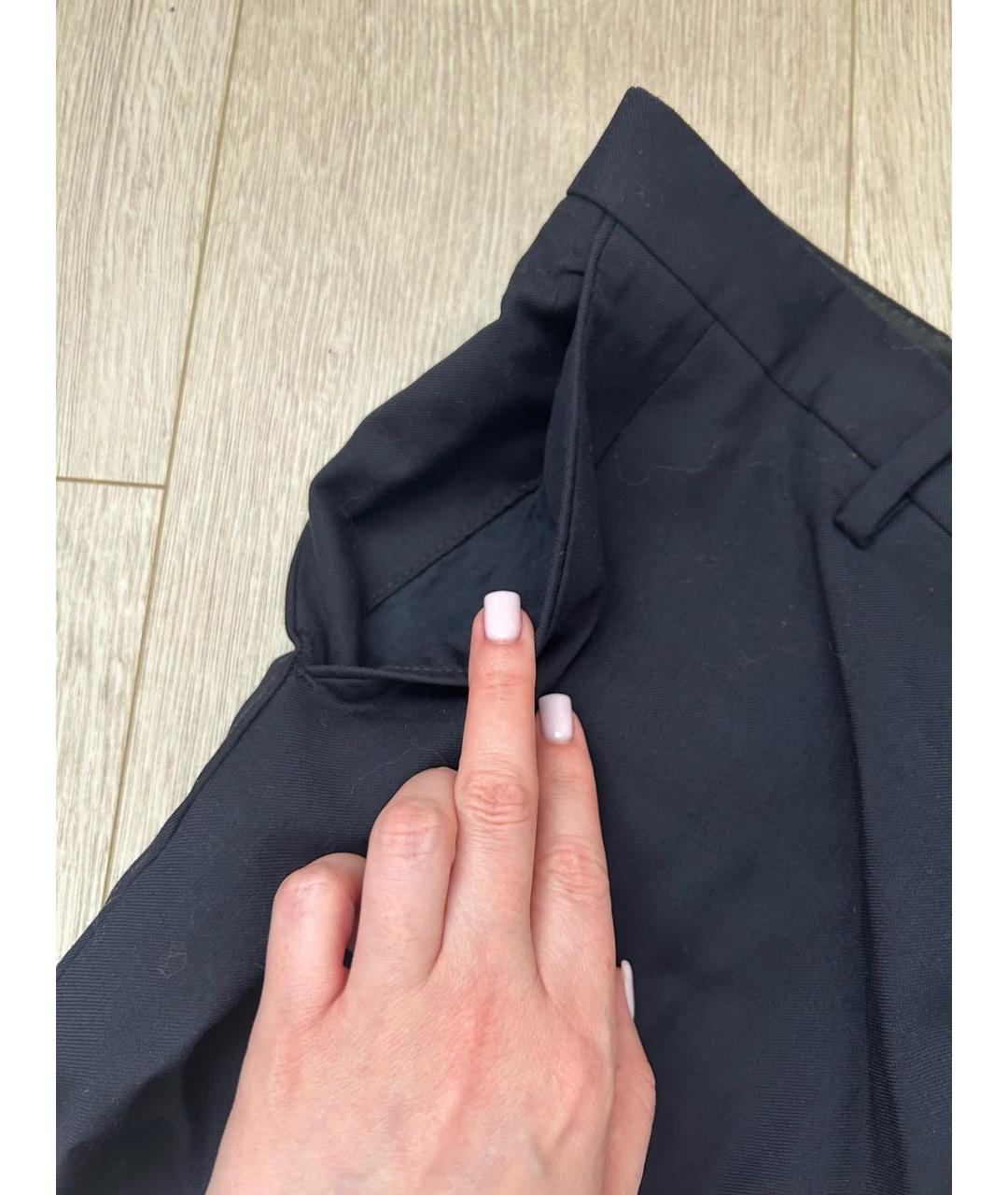 STELLA MCCARTNEY Темно-синие хлопковые повседневные брюки, фото 3