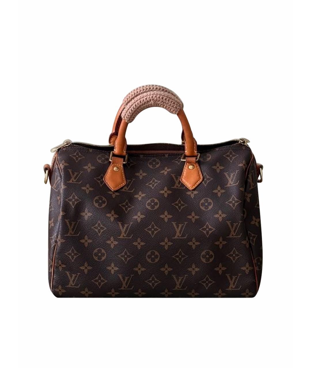 LOUIS VUITTON Коричневая кожаная сумка через плечо, фото 1