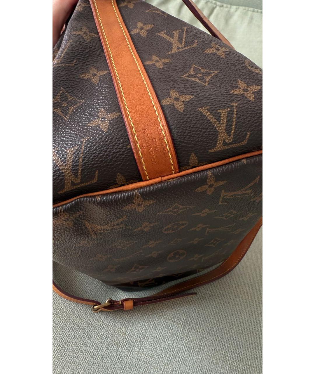LOUIS VUITTON Коричневая кожаная сумка через плечо, фото 2