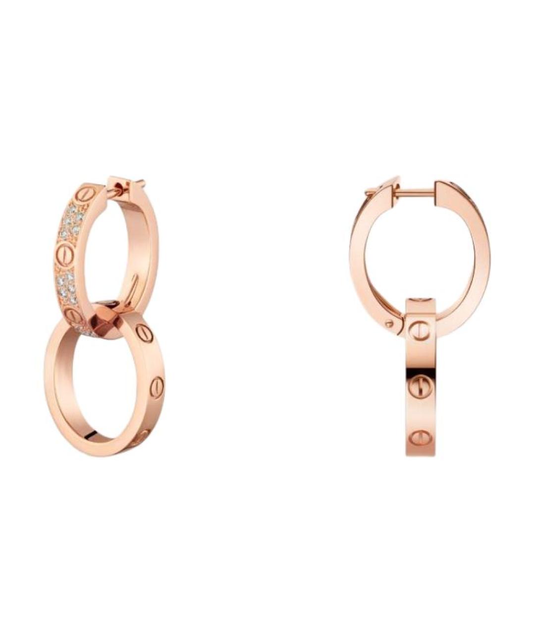 CARTIER Золотые серьги из розового золота, фото 2