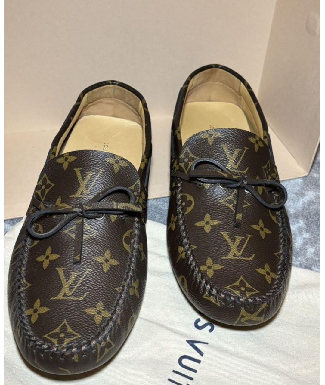 LOUIS VUITTON Коричневые мокасины, фото 5
