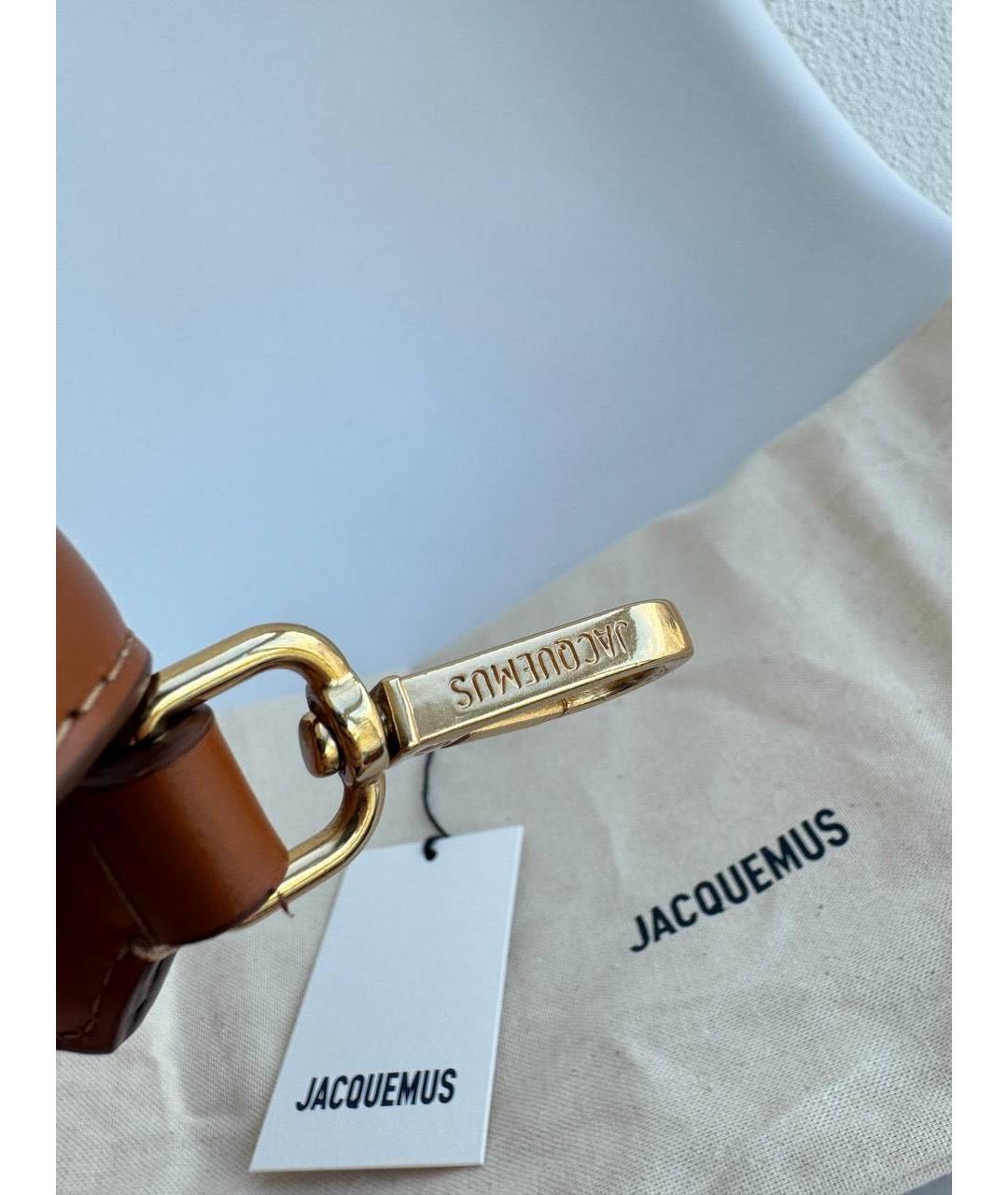 JACQUEMUS Коричневая кожаная сумка через плечо, фото 8