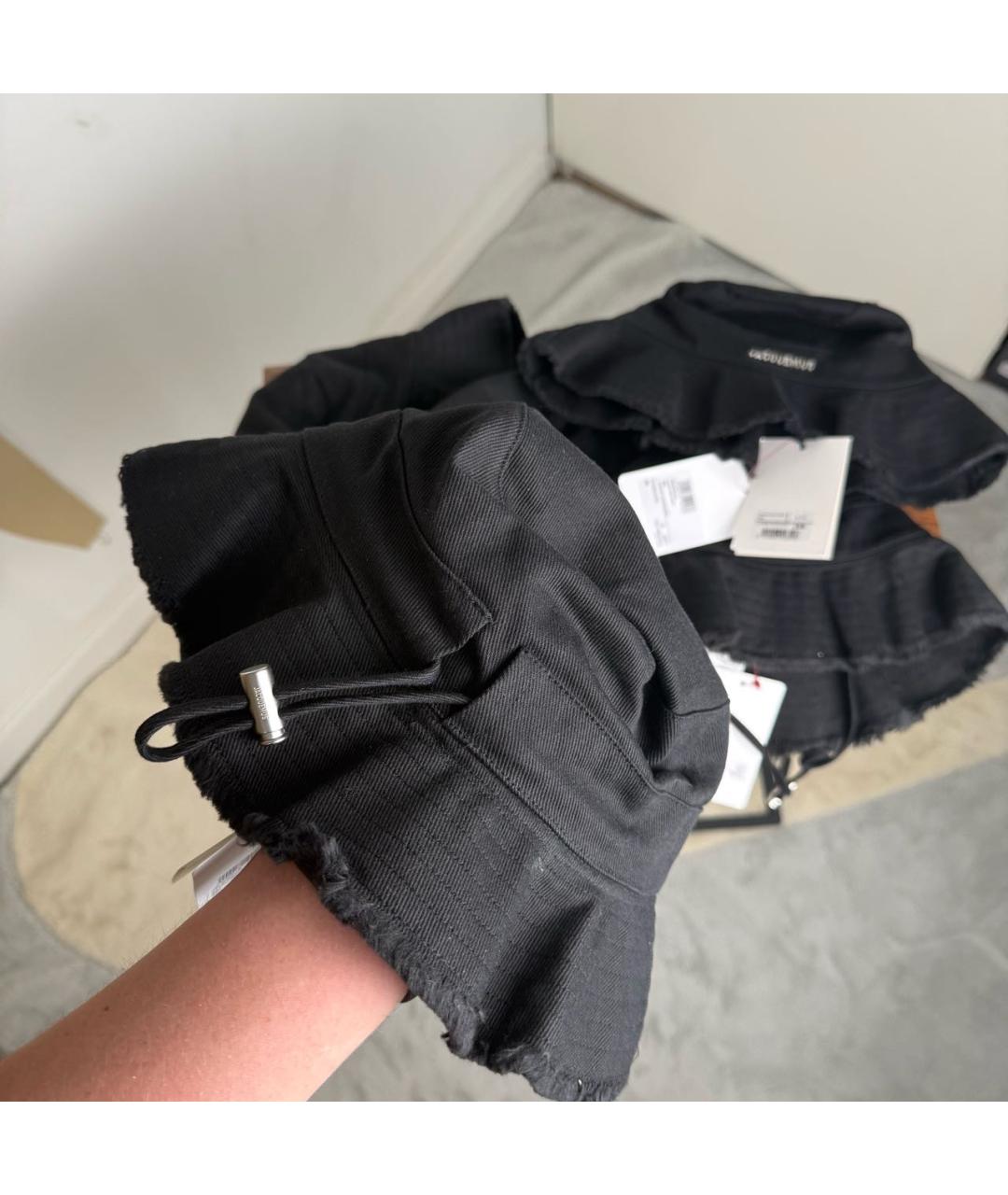 JACQUEMUS Черная хлопковая шляпа, фото 3